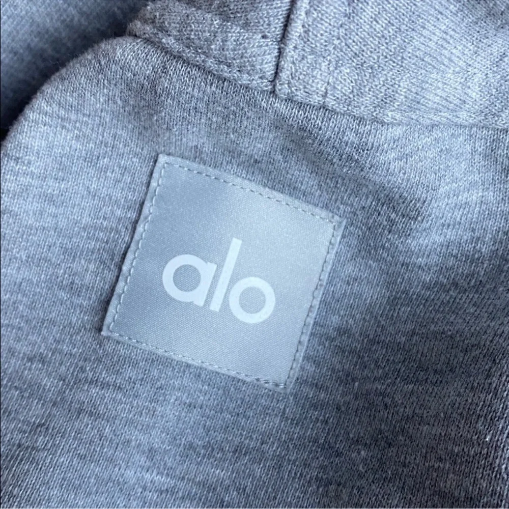 Alo gray hazy mock neck pullover sweatshirt S - Picture 6 of 8